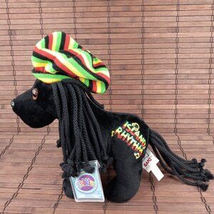 Webkinz Rockerz Dog Island Rhythm HM5112 Sealed Code Black Lab Plush Dreadlocks